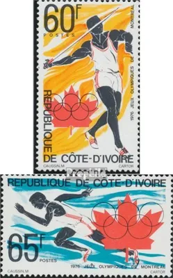 Produktbild von Briefmarken Elfenbeinküste 1976 Mi 491-492 (kompl.Ausg.) postfrisch Olympische Sommerspiele