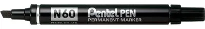 Immagine prodotto di Pentel N 60 marcatore permanente Punta smussata Nero 12 pz