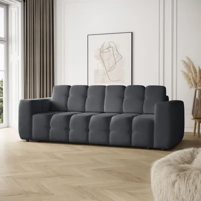 Produktbild von Sofa BONA 240cm - Couch mit Schlaffunktion & Bettkasten - Dunkelgrau (Raven15)