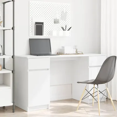 Zdjęcie produktu dla Biurko Białe 140X49X76 Cm Z Płyty Drewnopochodnej Lumarko!