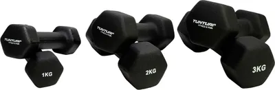 Immagine prodotto di Tunturi Set di manubri in neoprene 3 pezzi + supporto
