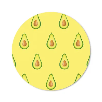 Produktbild von MuchoWow® Mauspad Mousepad Avocado - Muster - Obst 40x40 cm - Mousepads - Maus Mat - Pad - Mausunterlage - Schreibtisch Accessoires