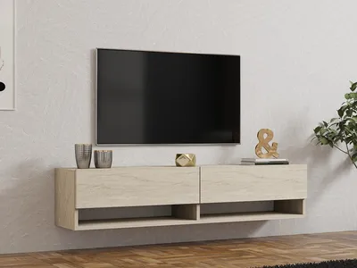 Produktbild von Skye Decor, Arges - Travertine, Travertin, TV-Einheit, 141 x 31 x 30 cm, 100 % MELAMINBESCHICHTETE SPANPLATTEN
