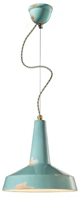Produktbild von Vague Vintage Kronleuchter Eisen und Keramik Licht blau 1 Licht E27 35Cm