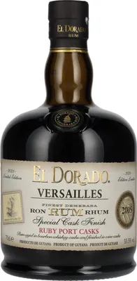Produktbild von El Dorado Rum VERSAILLES Special Ruby Port Wine Casks 2005 55,5% Vol. 0,7l