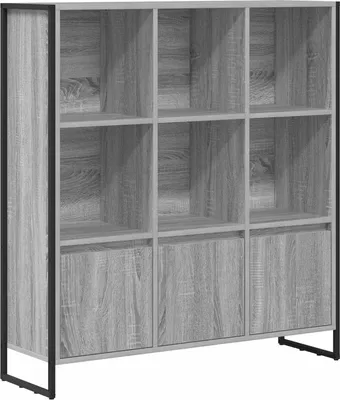 Produktbild von vidaXL Bücherregal 99,5 x 30 x 108 cm Holzwerkstoff Graues Sonoma