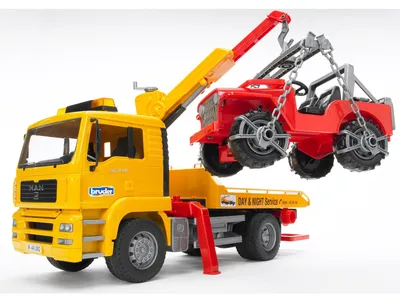 Produktbild von BRUDER MAN TGA Breakdown truck with cross country vehicle, 4 Jahr(e), ABS Synthetik, Mehrfarbig