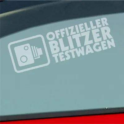 Produktbild von Auto Aufkleber Offizieller  Testwagen Tuning Racing 15x5 cm Milchglas Sticker Heckscheibenaufkleber