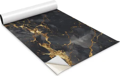 Produktbild von Selbstklebende Möbelfolie - Dekorationsfolie - Tischmöbel - Zuschneidbar - Dunkle Marmorstruktur - 100 x 50 cm