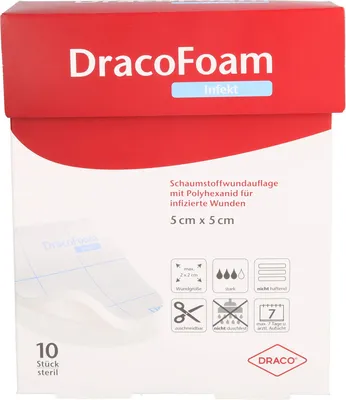 Produktbild von DracoFoam Infekt Schaumstoffverband für infizierte Wunden, 10 St VER
