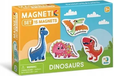 Produktbild von Dinosaurier-Magnetset 15 Stück Bunte Magnete Inklusive