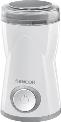 Produktbild von SENCOR SCG 1050WH Elektrický mlýnek, zásobník na 50 gramů, nastavení jemnosti, bezpečnostní pojistka, protiskluzové nožky, příkon 150 W