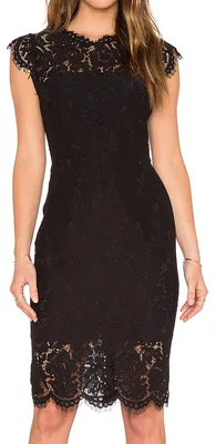 Produktbild von MEROKEETY Damen-Cocktailkleid, ärmellos, mit Spitze, Blumenmuster, elegant, Rund