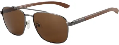 Produktbild von Sonnenbrille Pilotenbrille Retro Holz Metall UV 400 Braun Rahmen/Braun Linse