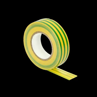 Obrázok produktu pre Izolačná páska, žltozelená, nehorľavá, šírka 19 mm, hrúbka 0,13 mm, dĺžka 20 m