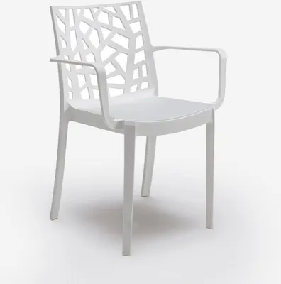 Produktbild von Gartenbarstuhl mit modernen Armlehnen Matrix Armchair BICA - Weiß