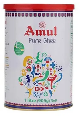 Zdjęcie produktu dla Masło klarowane Amul Pure Ghee 1L – intensywny aromat do smażenia i deserów