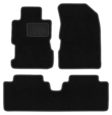 Obrázok produktu pre Velúrové autokoberce pre: Honda Civic VII 2001-2005 (sedan) – sada 4 ks, čierne, na mieru – Wielganizator LUX