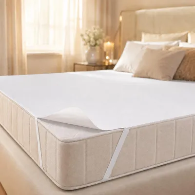 Produktbild von 4myBaby Wasserdichter Matratzenschoner 60x120 cm bis 220x200 cm | Molton Matratzenauflage aus 102% Baumwolle | Wasserfester Matratzenschoner mit stischen Eckbändern