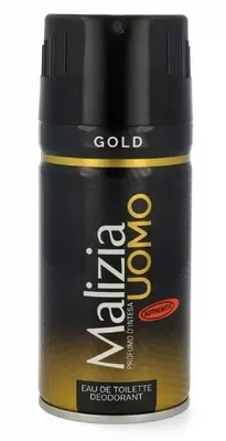 Zdjęcie produktu dla Malizia Uomo, Gold, Dezodorant, 150ml (PRODUKT Z NIEMIEC)