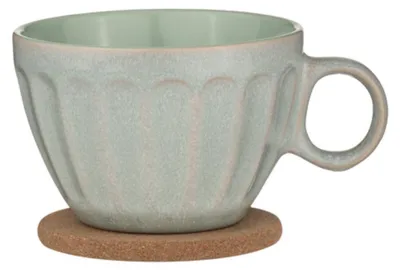 Produktbild von ladelle ELAN Becher- und Untersetzerset salbeigrün