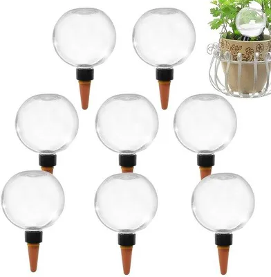Produktbild von Bewässerungskugeln, 8 Stück, 500 ml - Automatische Bewässerungssysteme für Pflanzen - Selbstbewässernde Wasserspeicher für Garten- und Zimmerpflanzen
