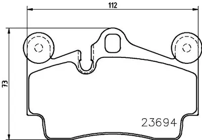 Produktbild von HELLA 8DB 355 018-711 Bremsbeläge Satz Hinten Bremsklötze für VW Touareg (7LA, 7L6, 7L7) Touareg (7P5, 7P6) für AUDI Q7 (4LB) für PORSCHE Cayenne
