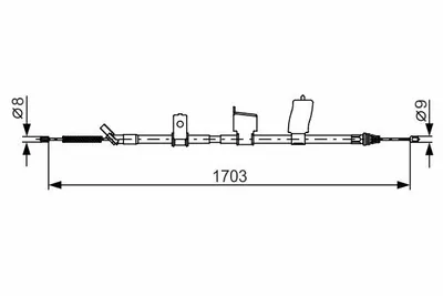 Produktbild von BOSCH Handbremsseil Seilzug Feststellbremse für NISSAN Qashqai / Qashqai +2 I (J10, NJ10) 1 987 482 338
