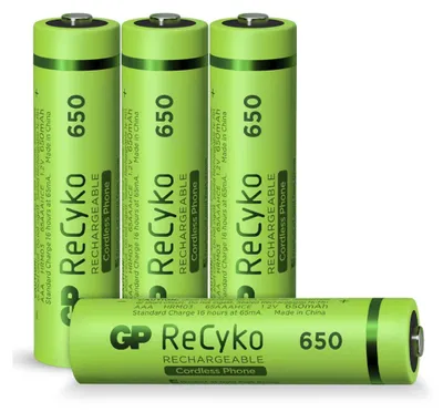 Zdjęcie produktu dla GP ReCyko - Bateria 4 x AAA - NiMH - (wielokrotnego ładowania) - 650 mAh