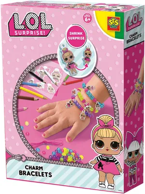Produktbild von SES Creative L.O.L. 14196 Surprise Amulettarmbänder Bastelset - Kreatives Schmuck Basteln für Mädchen, Armbänder-Bastelset für Kinder, 6 Jahr(e), Mehrfarbig, 1 Stück(e)