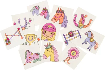 Produktbild von Kinder-Tattoos Pferde-Party Pony 36 Stück