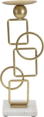 Zdjęcie produktu dla o Ferretti Świecznik Marie 13x10x31,5 cm złoto-biały
