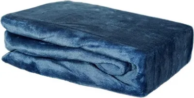 Produktbild von Plüsch Spannbettlaken 180-200 x 200 cm + 30 cm mit Rundumgummizug - Cashmere Touch 180 gsm Dunkelblau