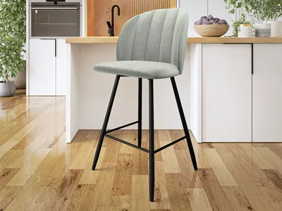 Obrázok produktu pre Čalúnená barovka CANOGA - čierna / šedá