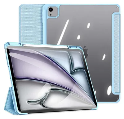 Produktbild von DUX DUCIS iPad Air 13" 2024 / Pro 12,9" 2018/2020/2021/2022 dreifach faltbare Hülle - Hellblau