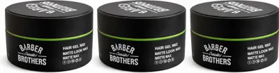 Produktbild von Matte Look Hair Wax 150 ml – Extra starker Halt Haarwachs Matt Barber Brothers Cosmetics 3 Stück