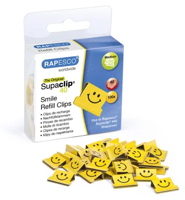 Zdjęcie produktu dla Rapesco Supaclip, Metal, Żółty, 40 ark., 100 szt.
