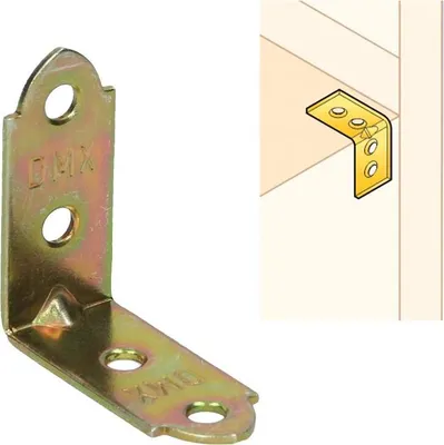 Produktbild von Stuhlwinkel 40x40x17mm gelb verzinkt Winkelverbinder Möbelwinkel