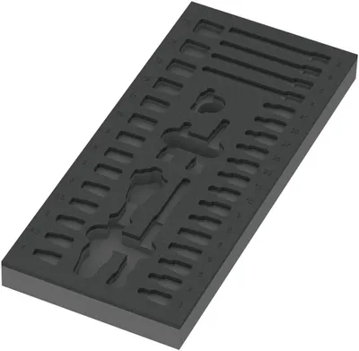 Produktbild von 9820 Schaumstoffeinlage für 8000 A Zyklop Knarre 1/4" Set 1, leer