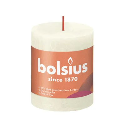 Obrázok produktu pre Bolsius Rustiko Shine, Valec, Krém, 32 h, 1 kusov