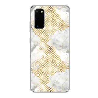 Produktbild von MuchoWow® Handyhülle Schutzhülle Hülle für Samsung Galaxy S20 Gold - Marmor - Muster - Geometrie Silikon Softcase Handy Hülle - Bild