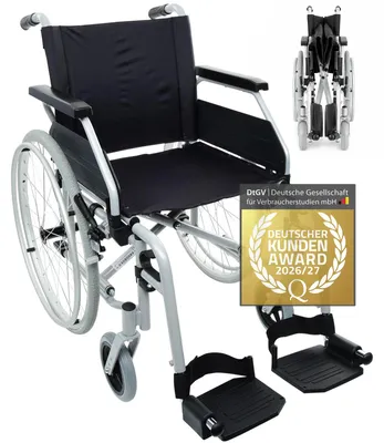 Produktbild von Rollstuhl Primus MS 2.0 - Transportrollstuhl von Bescomedical - Sitzbreite 49 cm - ohne Trommelbremse