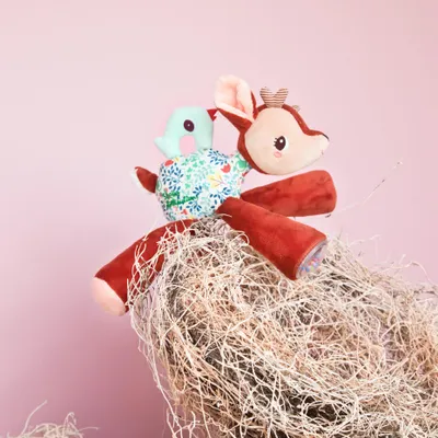 Image de Cerf sonore Stella au galop Lilliputiens - peluche douce pour les jeunes enfants