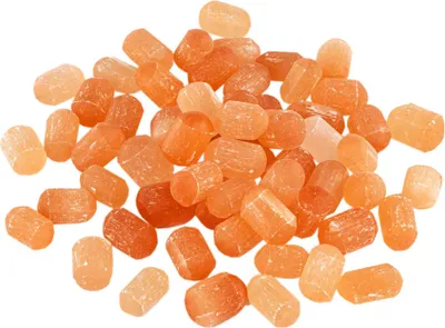 Produktbild von Selenit Getrommelter Pfirsich 3x2x2cm – Selenit für Meditation und Heilung