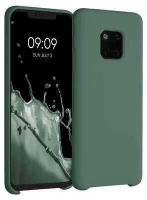 Produktbild von kwmobile Handyhülle für Huawei Mate 20 Pro Hülle - Case Silikon - Kabelloses Laden - Schutzhülle Cover in Tannengrün