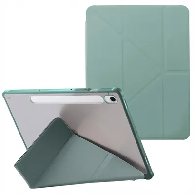 Produktbild von imoshion Origami Klapphülle Samsung Galaxy Tab S9 11.0 Zoll / S10 Lite / S10 FE / S9 FE 10.9 Zoll - Dunkelgrün