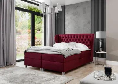 Produktbild von Luxus Boxspringbett Doppel Betten Holz Einrichtung Polsterbett Modern Design