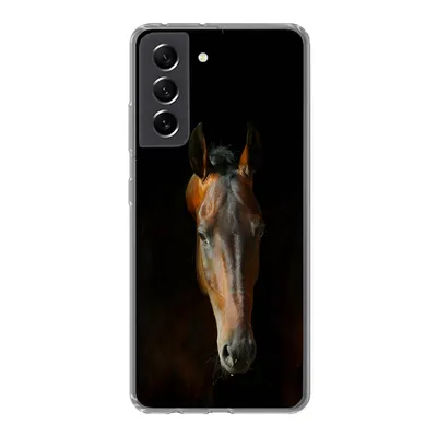 Produktbild von MuchoWow® Handyhülle Schutzhülle Hülle für Samsung Galaxy S21 FE Pferde - Tiere - Braun Silikon Softcase Handy Hülle - Mobiltelefonhülle