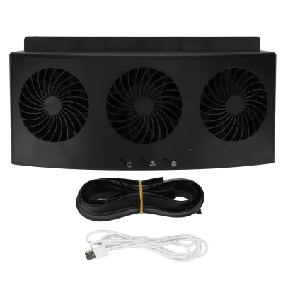 Obrázok produktu pre Chladiaci ventilátor do auta – trojstupňový ventilátor s 4000 otáčok za minútu a 2 úrovňami, s možnosťou napájania cez USB
