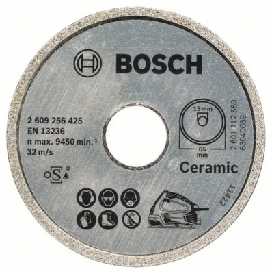 Produktbild von Bosch 2 609 256 425, Marmor, Weiche Keramik-Wandfliese, 6,5 cm, 1,5 cm, 1,9 mm, 1 Stück(e)